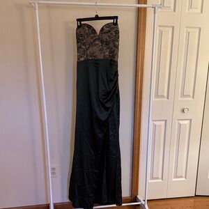 Cider Green Lace Bodice Dress